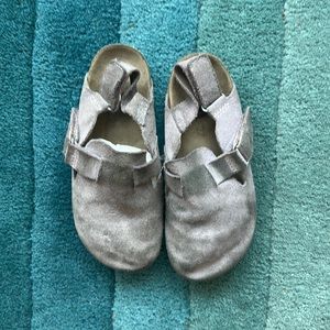 Zara purple suede clogs